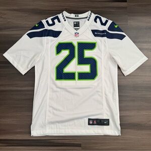 Nike Seattle Seahawks Richard Sherman #25 NFL On Field Game Away Jersey Men’s Sm